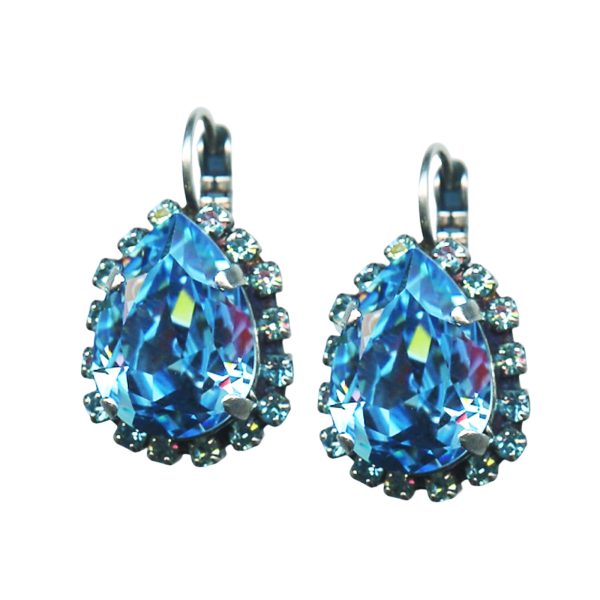 Mariana Earrings Gorgeous Aquamarine Austrian Crystals Zambezi Africa Coll.