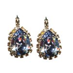Mariana Earrings Gorgeous Blue Shade & Golden Shadow Austrian Crystals Rhapsode Odyssey Coll. - Image 2