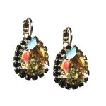 Mariana Earrings Elegant Golden Shadow & Jet Black Austrian Crystals Adeline Odyssey Coll. - Image 2
