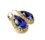 Mariana Earrings Glamorous Purple Velvet & Jonquil Austrian Crystals My Treasures Coll. - Image 3