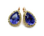 Mariana Earrings Glamorous Purple Velvet & Jonquil Austrian Crystals My Treasures Coll.