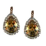 Mariana Earrings Glamorous Golden Shadow & Clear Austrian Crystals Meet Me in Marseille Summer 2022 Coll.