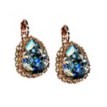 Mariana Earrings Exude Elegance Silver Night & Golden Shadow Austrian Crystals My Treasures Coll.