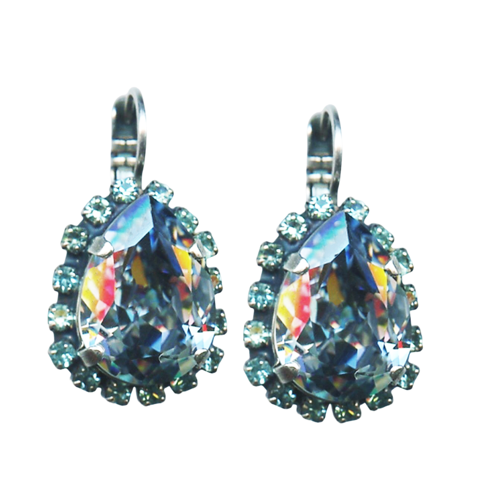 E-1098-3-202361-SP6(1) Mariana Earrings Alluring Light Azore & Aquamarine Austrian Crystals My Treasures Coll. - Image 1