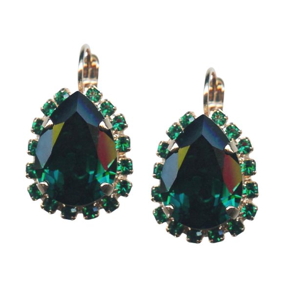 Mariana Earrings Simply Elegant Emerald Austrian Crystals My Treasures Coll.