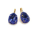 Earrings By Mariana Woman Luxurious Tanzanite and Sapphire Swarovski Crystals - Image 2