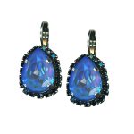 Mariana Earrings Shimmering Ocean Delite & Montana Blue Austrian Crystals My Treasures Coll.