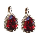 Mariana Earrings Sophisticated Siam & Clear Austrian Crystals My Treasures Coll.
