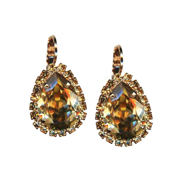 Mariana Earrings Alluring Golden Shadow Austrian Crystals My Treasures Coll.