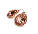 Earrings By Mariana Woman Precious Vintage Rose and Lt Rose Swarovski Crystals - Image 3