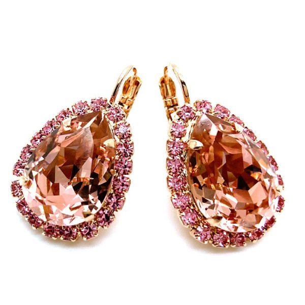 Earrings By Mariana Woman Precious Vintage Rose and Lt Rose Swarovski Crystals
