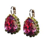 Mariana Earrings Classy Rose & Olivine Austrian Crystals My Treasures Coll.
