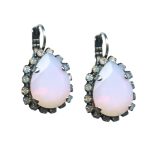 Mariana Earrings Timeless Pink Opal & White Opal Austrian Crystals Afternoon Delight Songbook Coll.