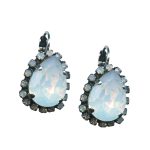 Mariana Earrings Precious White Opal Austrian Crystals My Treasures Coll. - Image 2