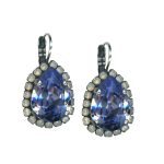 Mariana Earrings Luxurious Smoky Muave & White Opal Austrian Crystals My Treasures Coll.
