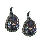 Mariana Earrings Alluring Provence Lavender & White Opal Austrian Crystals My Treasures Coll. - Image 3
