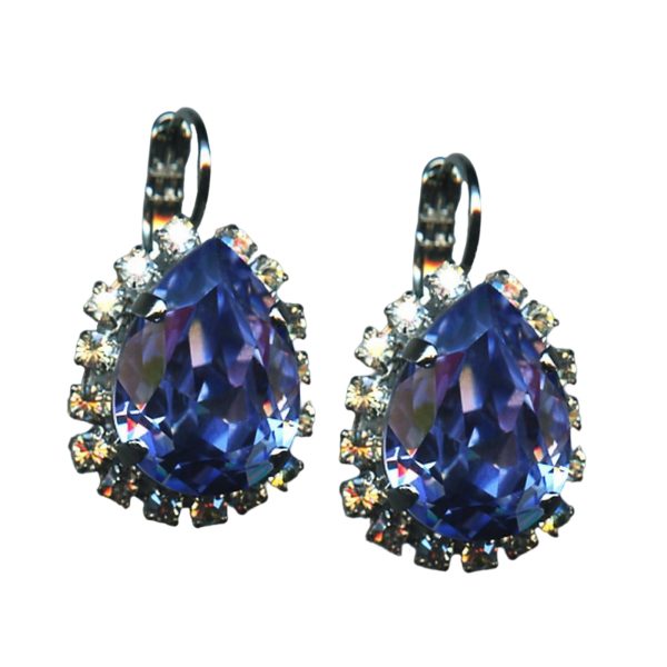 Mariana Earrings Glam Provence Lavender & Moonlight Austrian Crystals My Treasures Coll.