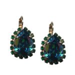 Mariana Earrings Exude Elegance Indicolite & Emerald Austrian Crystals My Treasures Coll. - Image 2