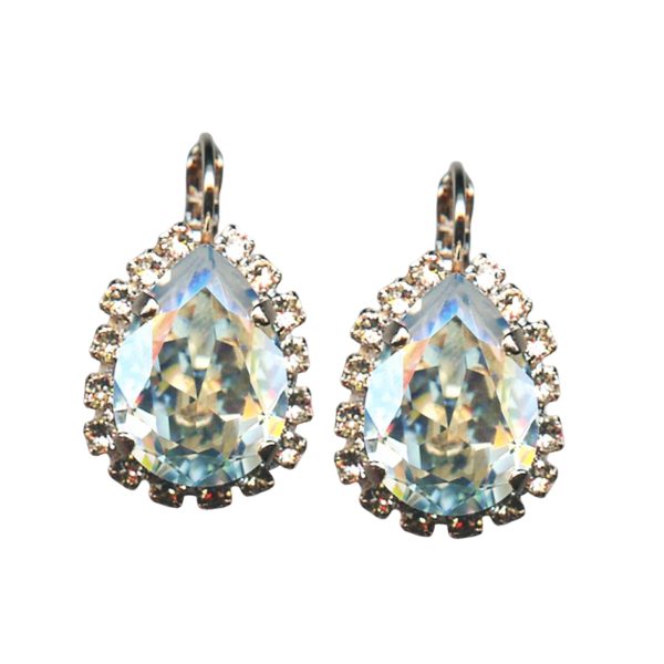 Mariana Earrings Timeless Clear & Golden Shadow Austrian Crystals Barbados Caribbean Life Coll.