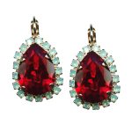 Mariana Earrings Alluring Ruby & Pacific Opal Austrian Crystals Dynasty Coll.
