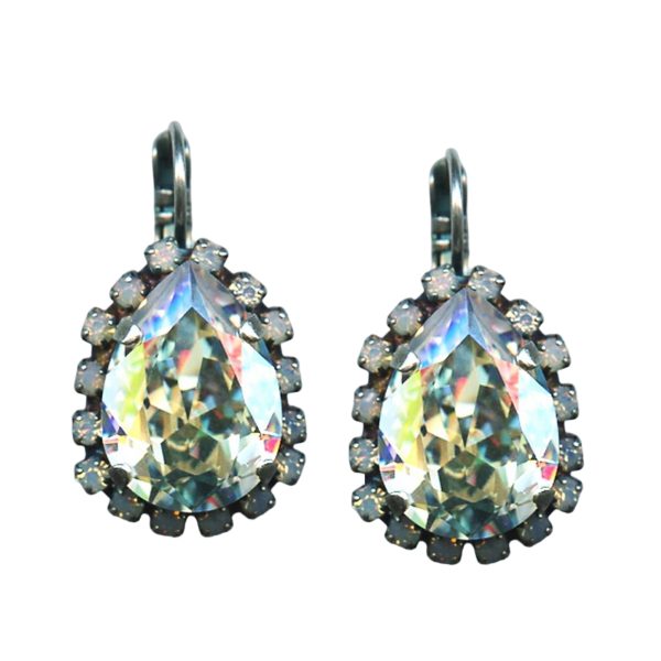 Mariana Earrings Shimmering Moonlight & White Opal Austrian Crystals Forever Cocktail Hour Coll.
