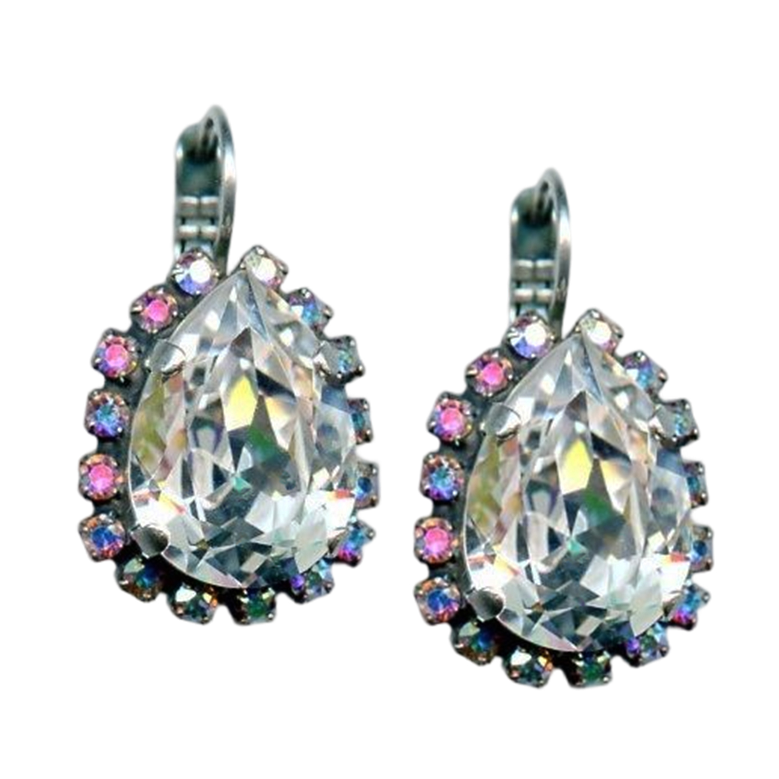 E-1098-3-M48001-SP6(1) Mariana Earrings Shimmering Clear & AB Austrian Crystals Crystal Pearls Sweet Summer Coll. - Image 1