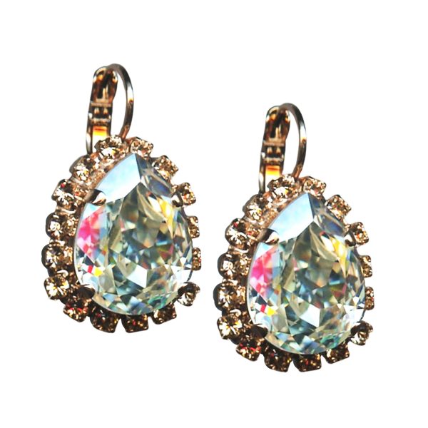 Mariana Earrings Adorable Moonlight & Lt Peach Austrian Crystals My Treasures Coll.