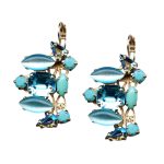 Mariana Earrings Simply Elegant Turq, Aquamarine, & AB Austrian Crystals Bliss Nirvana Coll. - Image 3