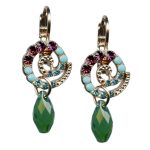 Mariana Earrings Gorgeous Blue Zircon, Turq, Amethyst, & Emerald Austrian Crystals Happiness Inspiration Coll. - Image 3