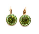 Earrings By Mariana Woman Vivid and Soft Green Swarovski Crystals