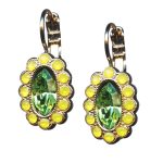 Mariana Earrings Sassy Yellow Opal & Peridot Austrian Crystals Cuba Caribbean Life Coll.