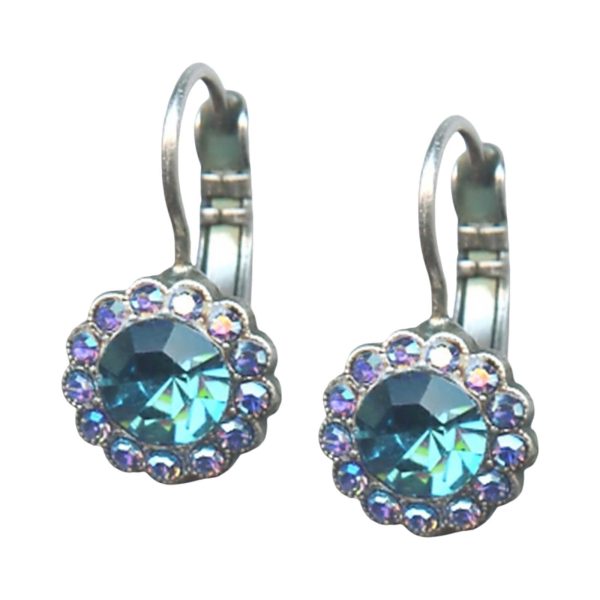 Mariana Earrings Alluring Blue Zircon & Vitrail Light Austrian Crystals Happiness Inspiration Coll.