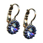 Mariana Earrings Sophisticated Tanzanite & Marbled Blue Austrian Crystals Electra Odyssey Coll.