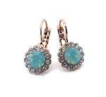 Earrings By Mariana Pina Colada Cocktail Hour Coll. Exquisite Clear & Pacific Opal Austrian Crystals
