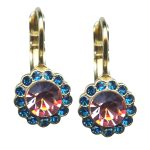 Mariana Earrings Precious Lt Rose & Capri Blue Austrian Crystals Kiss From A Rose Songbook Coll. - Image 3