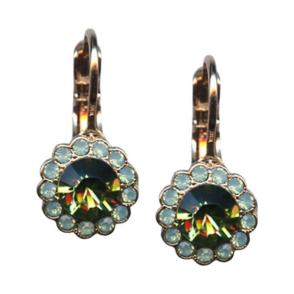 Mariana Earrings Elegant Peridot & Chrysolite Opal Austrian Crystals Congo Africa Coll.