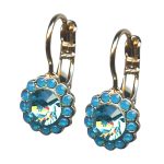 Earrings By Mariana Woman Classy Aquamarine and Caribbean Blue Opal Swarovski Crystals - Image 2