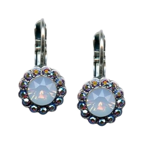 Mariana Earrings Beautiful Air Blue Opal & AB Austrian Crystals Diana Icons Coll.