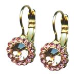 Mariana Earrings Lovely Golden Shadow & Lt Rose Austrian Crystals My Treasures Coll.