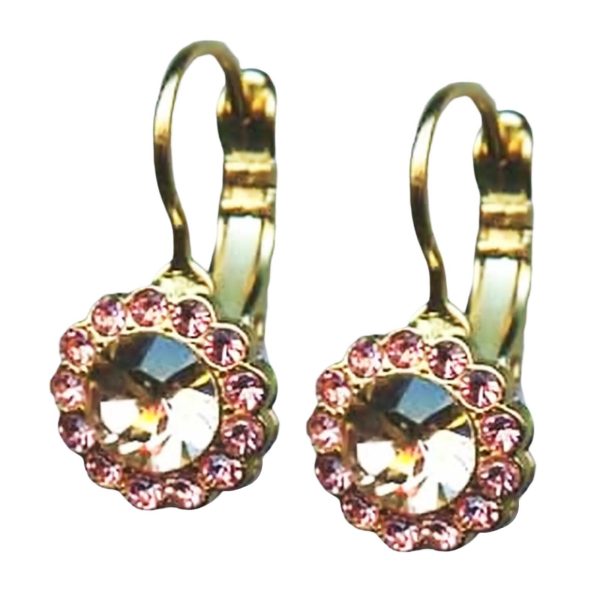 Mariana Earrings Lovely Golden Shadow & Lt Rose Austrian Crystals My Treasures Coll.