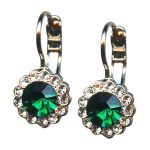 Mariana Earrings Simply Elegant Emerald & Silk Austrian Crystals My Treasures Coll.