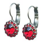 Mariana Earrings Stunning Floral Siam Austrian Crystals My Treasures Coll. - Image 3