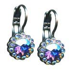 Mariana Earrings Glitzy Floral Lt Sapphire AB Austrian Crystals My Treasures Coll. - Image 2