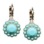 Mariana Earrings Timeless Floral Turquoise Austrian Crystals Bliss Nirvana Coll. - Image 3