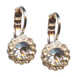Mariana Earrings Exude Elegant Clear & Golden Shadow Austrian Crystals Barbados Caribbean Life Coll. - Image 3