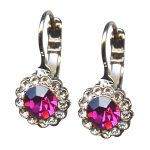 Mariana Earrings Sassy Fuchsia & Silk Austrian Crystals My Treasures Coll. - Image 2