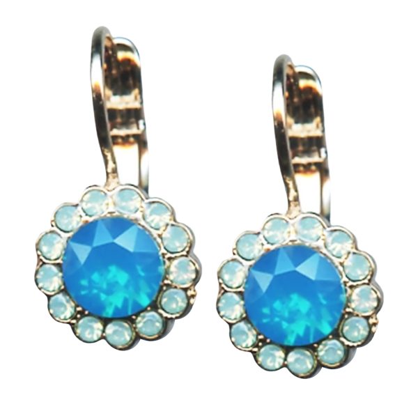 Earrings By Mariana Woman Amazing Caribbean Blue Opal Swarovski Crystals