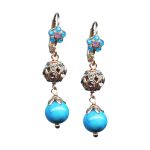 Mariana Earrings Preppy Caribbean Blue Opal, Cyclamen Opal, Lt Blue, Lt Rose, & Turq Austrian Crystals Serenity Inspiration Coll. - Image 3