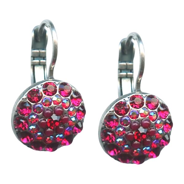 Earrings By Mariana Woman Stunning Lt Siam and Red Coral Swarovski Crystals