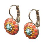 Mariana Earrings Alluring Coral, Sun, Aquamarine, & Turq Austrian Crystals Serengeti Africa Coll. - Image 3